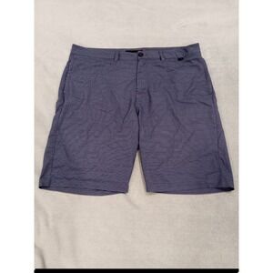 Travis Mathew Golf Shorts Plaid Blue Purple Striped Size 38
